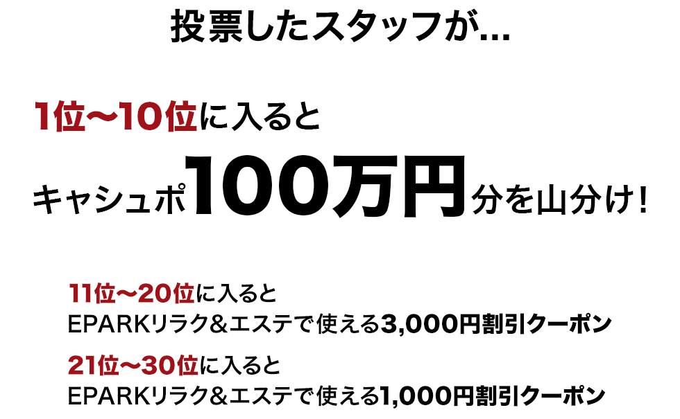 Bestブロガー30 スタッフへの投票でeparkキャシュポ付与 Eparkリラク エステ